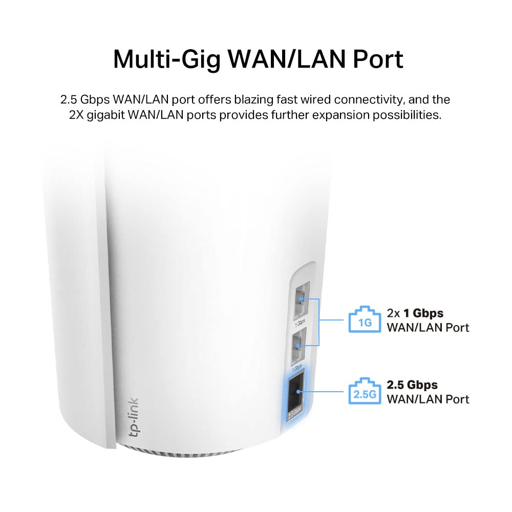 TP-Link Deco AX3000 WiFi 6 Mesh System (Deco X50) - Covers up to 6,500 Sq.Ft, Replaces Wireless Router and Extender, 3 Gigabit Ports per Unit, Supports Ethernet Backhaul, 3-Pack