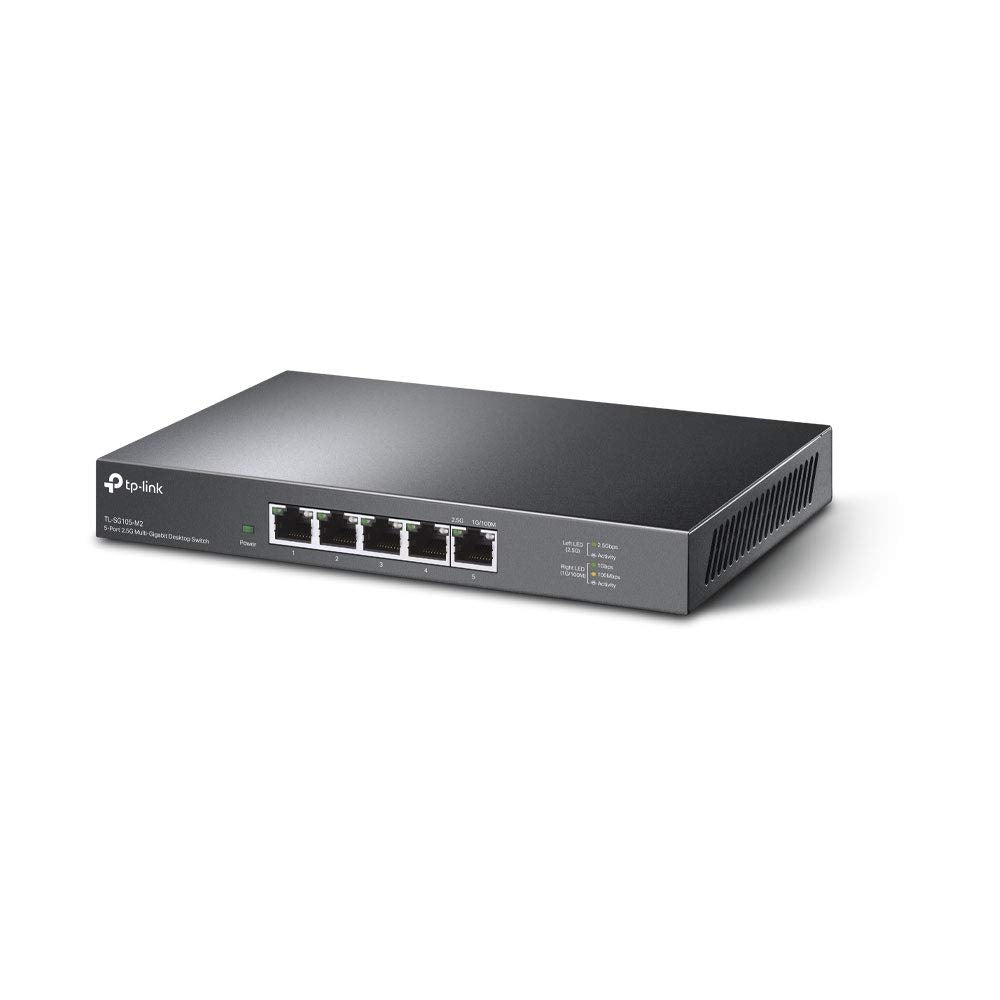 TP-Link TL-SG105 5 Port Gigabit Unmanaged Ethernet Network Switch, Ethernet Splitter, Plug and Play, Fanless Metal Design, Shielded Ports, Traffic Optimization, Limited Lifetime Protection,Black