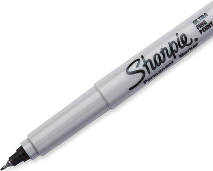 Sharpie Permanent Markers, Ultra Fine Point, Black, 2 Markers(37161)