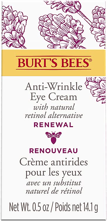Burt's Bees® Face Cream, Renewal Anti-Wrinkle Moisturizing Face Cream, Holiday Gift, with Bakuchiol Natural Retinol Alternative, 51 g
