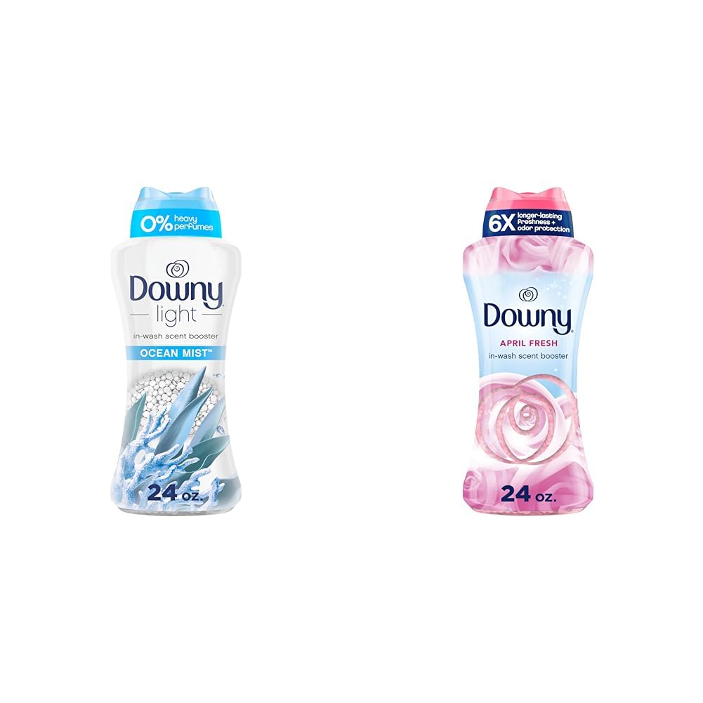 Downy Light Laundry Scent Booster Beads for Washer, Ocean Mist, 680 Grams, with No Heavy Perfumes