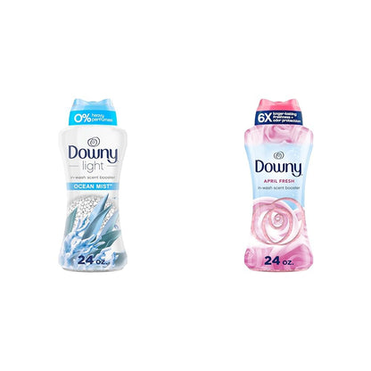 Downy Light Laundry Scent Booster Beads for Washer, Ocean Mist, 680 Grams, with No Heavy Perfumes