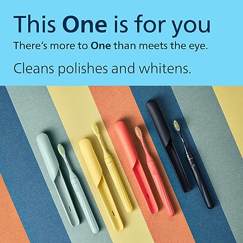 PHILIPS One By Sonicare Battery Toothbrush, Miami Coral, Hy1100/01, 1 Count