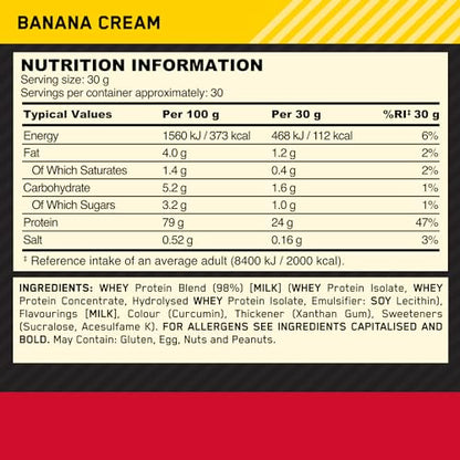 OPTIMUM NUTRITION Gold Standard Banana Cream 2lb