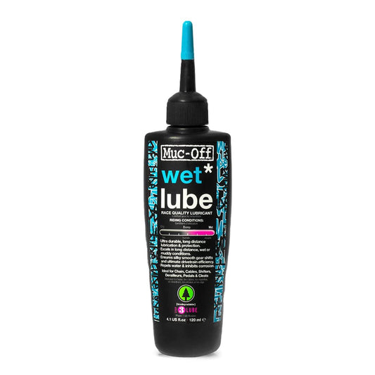 Muc-Off Wet Chain Lube, 120 Milliliters - Biodegradable Bike Chain Lubricant, Suitable for All Types of Bike - Formulated for Wet Weather Conditions