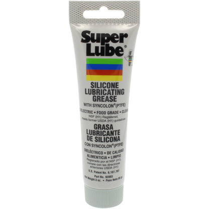 Super Lube 92003 Silicone Lubricating Grease, 3 oz Tube, White