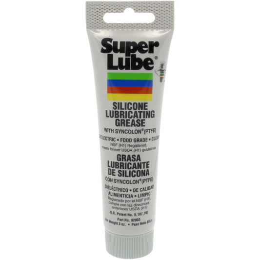 Super Lube 92003 Silicone Lubricating Grease, 3 oz Tube, White
