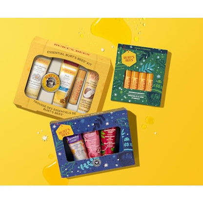 Burt's Bees Kissable Colour Gift Set, Warm Collection, 3 Lip Shimmers in Peony, Rhubarb and Fig