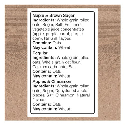 Quaker Maple & Brown Sugar Flavour Instant Oatmeal, 18 Packets, 774g