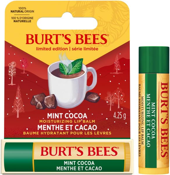 Burt's Bees Kissable Colour Gift Set, Warm Collection, 3 Lip Shimmers in Peony, Rhubarb and Fig