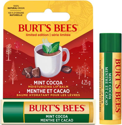 Burt's Bees Kissable Colour Gift Set, Warm Collection, 3 Lip Shimmers in Peony, Rhubarb and Fig