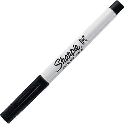 Sharpie Permanent Markers, Ultra Fine Point, Black, 2 Markers(37161)