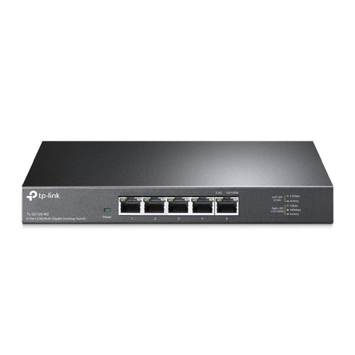 TP-Link TL-SG105 5 Port Gigabit Unmanaged Ethernet Network Switch, Ethernet Splitter, Plug and Play, Fanless Metal Design, Shielded Ports, Traffic Optimization, Limited Lifetime Protection,Black