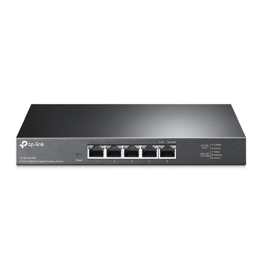 TP-Link TL-SG105 5 Port Gigabit Unmanaged Ethernet Network Switch, Ethernet Splitter, Plug and Play, Fanless Metal Design, Shielded Ports, Traffic Optimization, Limited Lifetime Protection,Black