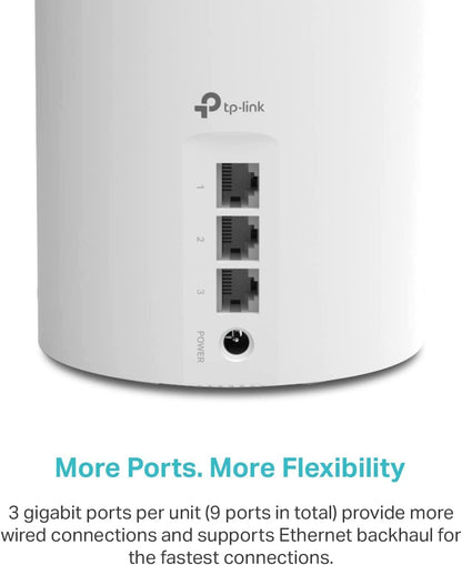 TP-Link Deco Whole Home Mesh WiFi System (Deco M4) – Up to 5,500 Sq. Ft. Coverage, Replaces Wireless Internet Routers and Extenders, Gigabit Ports, Works with Alexa, 3-Pack