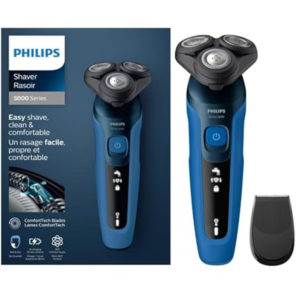 Philips Electric Shaver Series 5000, Wet & Dry with Charging Stand, S5898/25