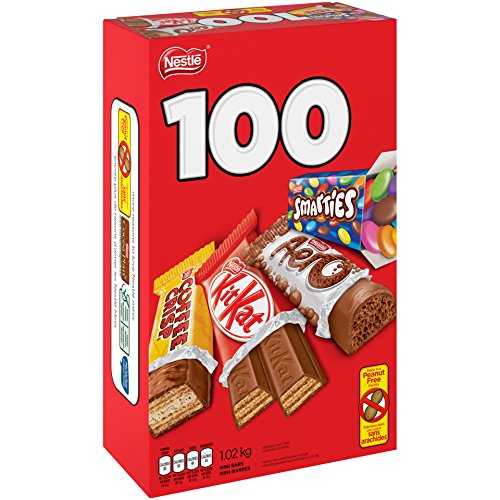 Nestle Mini Assorted Chocolate & Candy - KITKAT, Coffee Crisp, Aero, Smarties - 505 g (Pack of 50 Mini Bars)