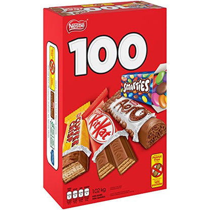 Nestle Mini Assorted Chocolate & Candy - KITKAT, Coffee Crisp, Aero, Smarties - 505 g (Pack of 50 Mini Bars)