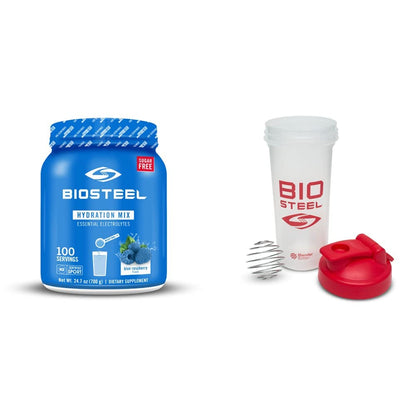 BioSteel Hydration Mix, Great Tasting Hydration with Zero Sugar, and No Artificial Flavours or Preservatives, Blue Raspberry Flavour, 20 Servings per Tub