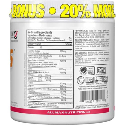 ALLMAX Nutrition ACUTS - Amino Acid Powder Supplement with Taurine, L-Carnitine, Green Coffee Bean Extract - Cotton Candy - 252 g