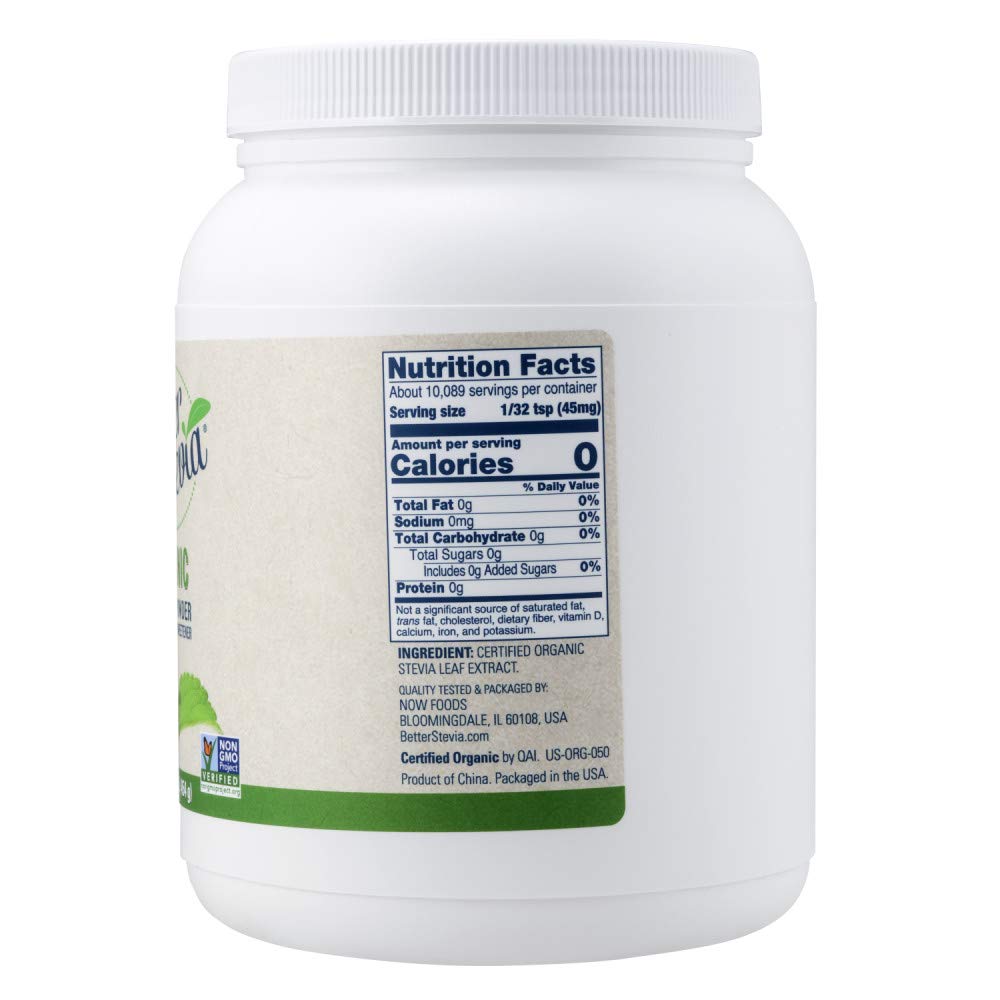 NOW Foods BetterStevia Extract Powder Organic - 1 lb