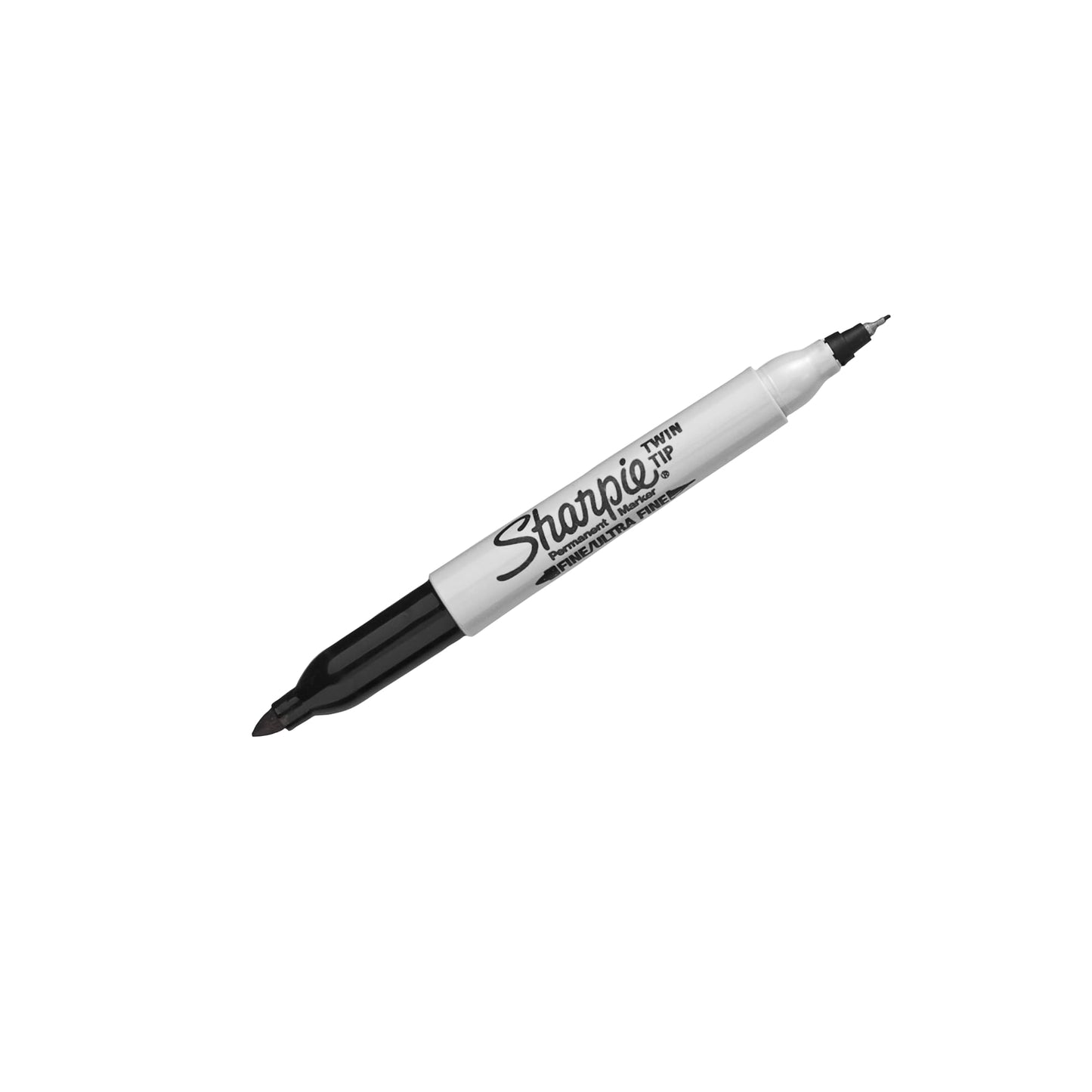 Sharpie Twin Tip Permanent Markers, Fine and Ultra Fine, Black, 2 Count