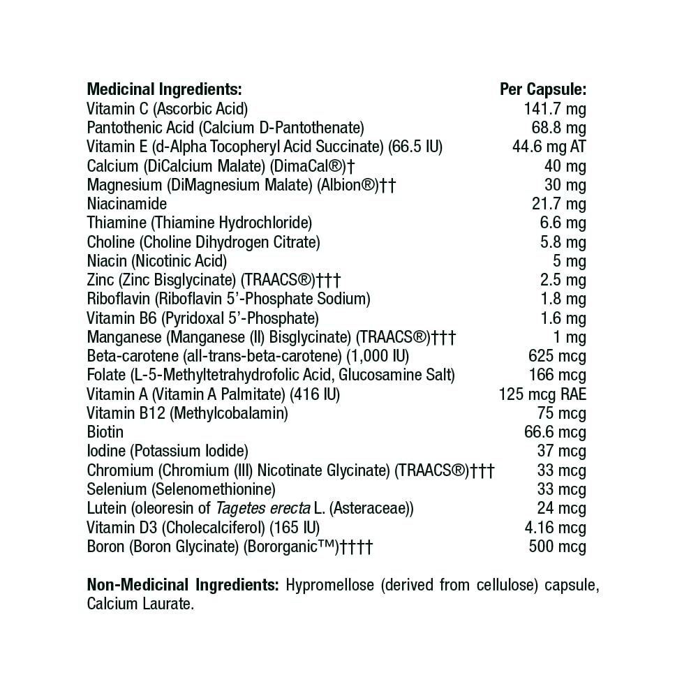 Thorne Essential Nutrients 50+ (formerly Multi-Encap) - 180 Capsules