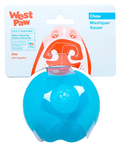 West Paw Zogoflex Jive Durable Nearly Indestructible Dog Ball Chew-Fetch-Play Dog Toy, 100% Guaranteed Tough, It Floats!, Made in USA, Large 3-1/4-Inch, Tangerine