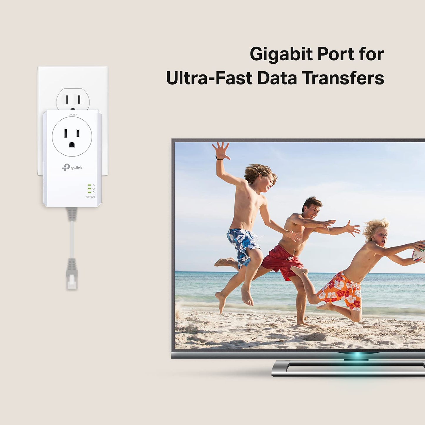 TP-Link Powerline Ethernet Adapter Starter Kit - AV1000 Gigabit Port, Plug&Play, Ethernet Over Power, Nano Size, Ideal for Smart TV, Online Gaming, Wired Connection Only (TL-PA7017 KIT)