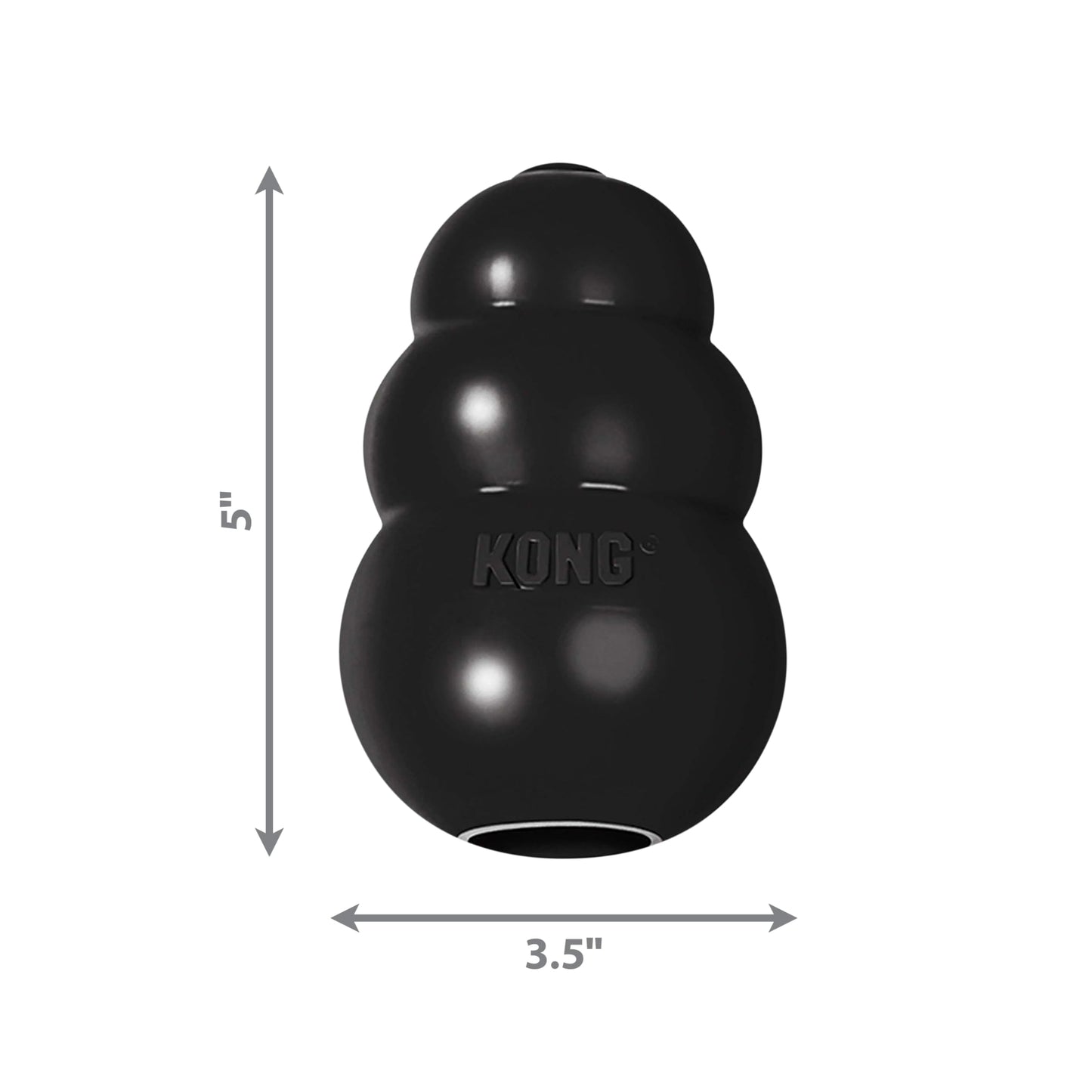 KONG Extreme - Durable Rubber Chew Toy for Power Chewers, Black - For Extra Large Dogs