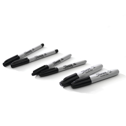 Sharpie Permanent Markers Variety Pack, Featuring Fine, Ultra-Fine, and Chisel-Point Markers, Black, 6 Count