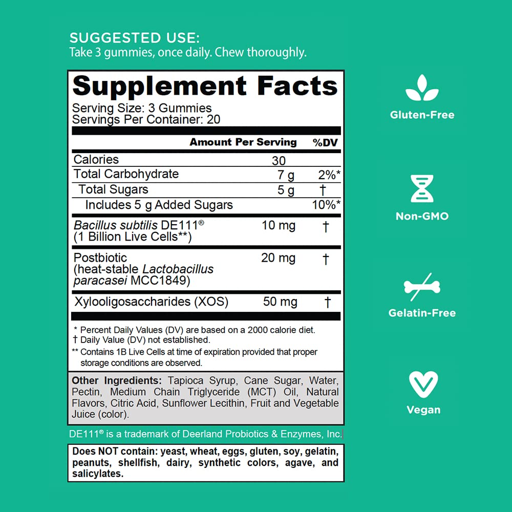 Goli Nutritional Supplement, Pre+Post+Probiotics Gummy - 180 Count - World's First 3-in-1 Gluten-Free, Vegan, Non-GMO, and Gelatin-Free.