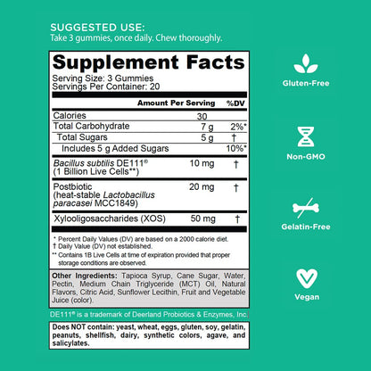 Goli Nutritional Supplement, Pre+Post+Probiotics Gummy - 180 Count - World's First 3-in-1 Gluten-Free, Vegan, Non-GMO, and Gelatin-Free.