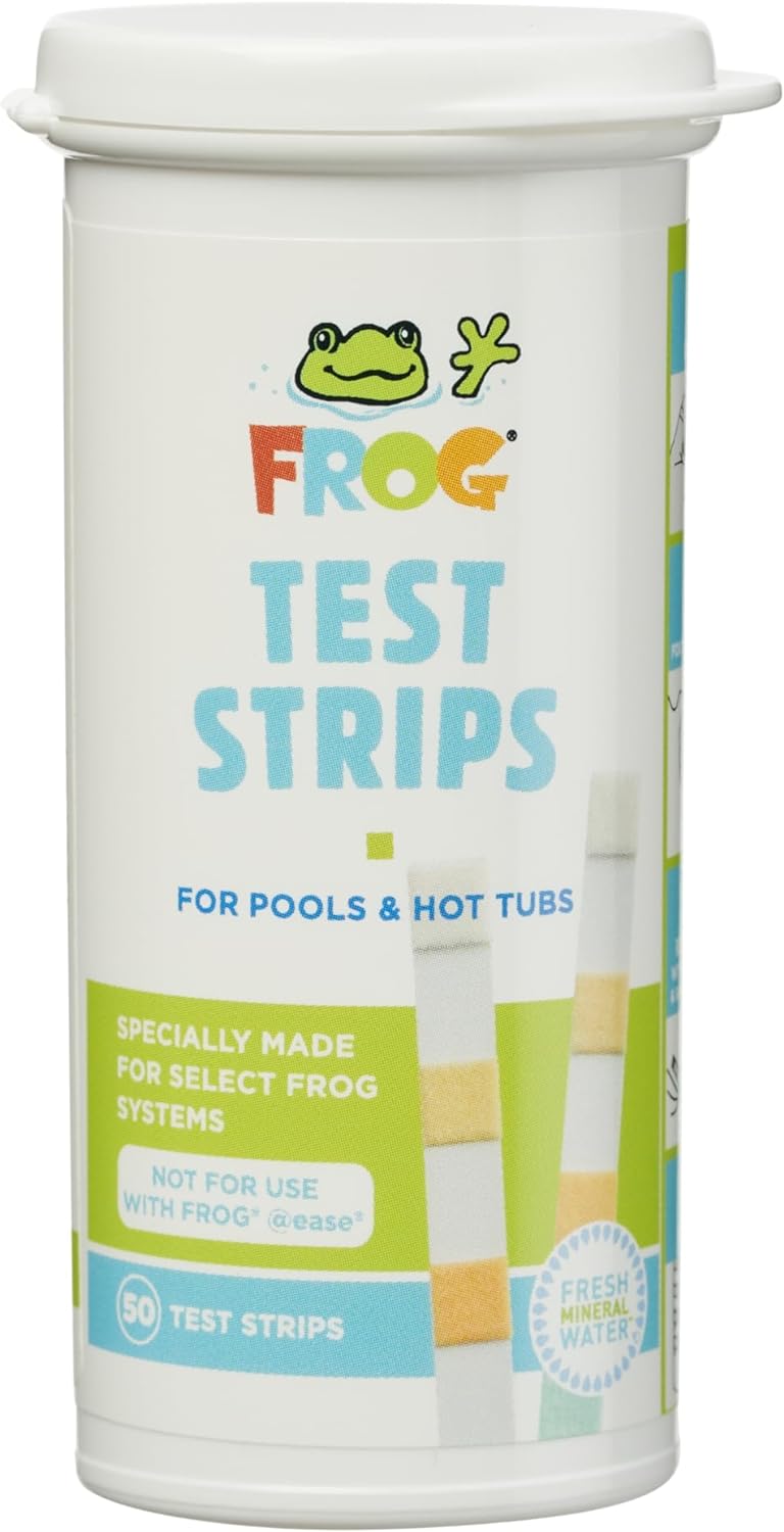 FROG Test Strips for Pools and Hot Tubs, Quick and Easy Pool and Hot Tub Test Strips, Designed to use with FROG Water Care Products