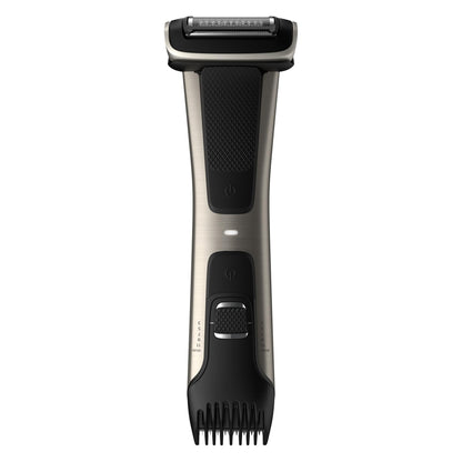 Philips Bodygroom Body & Intimate area Trimmer, Ultimate manscaping tool, removes short, long & thick hair in a single stroke with its 4 directional pivoting head. Skin protect technology, BG7025/15