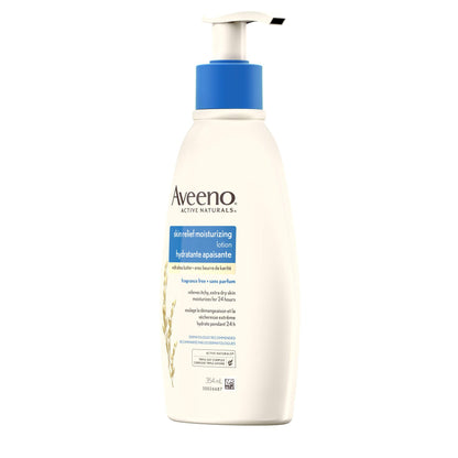 Aveeno Skin Relief Moisturizing Body Lotion With Natural Shea Butter & Triple Oat Complex, Unscented Moisturizer for Extra Dry, Itchy or Sensitive Skin, Fragrance Free, 975mL