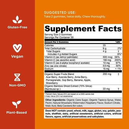 Goli Nutritional Supplement, SuperFruits Beauty Gummy Vitamin - 60 Count - Collagen-Promoting Ingredients - Mixed Fruit, Vegan, Plant-Based, Non-GMO, Gluten-Free & Gelatin Free