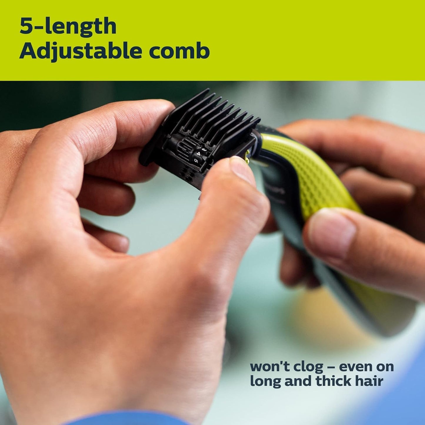 Philips OneBlade 360 Face & Body, Wet & Dry, Trim, Edge & Shave with the 5-in-1 Adjustable Comb and Body Comb, QP2834/20