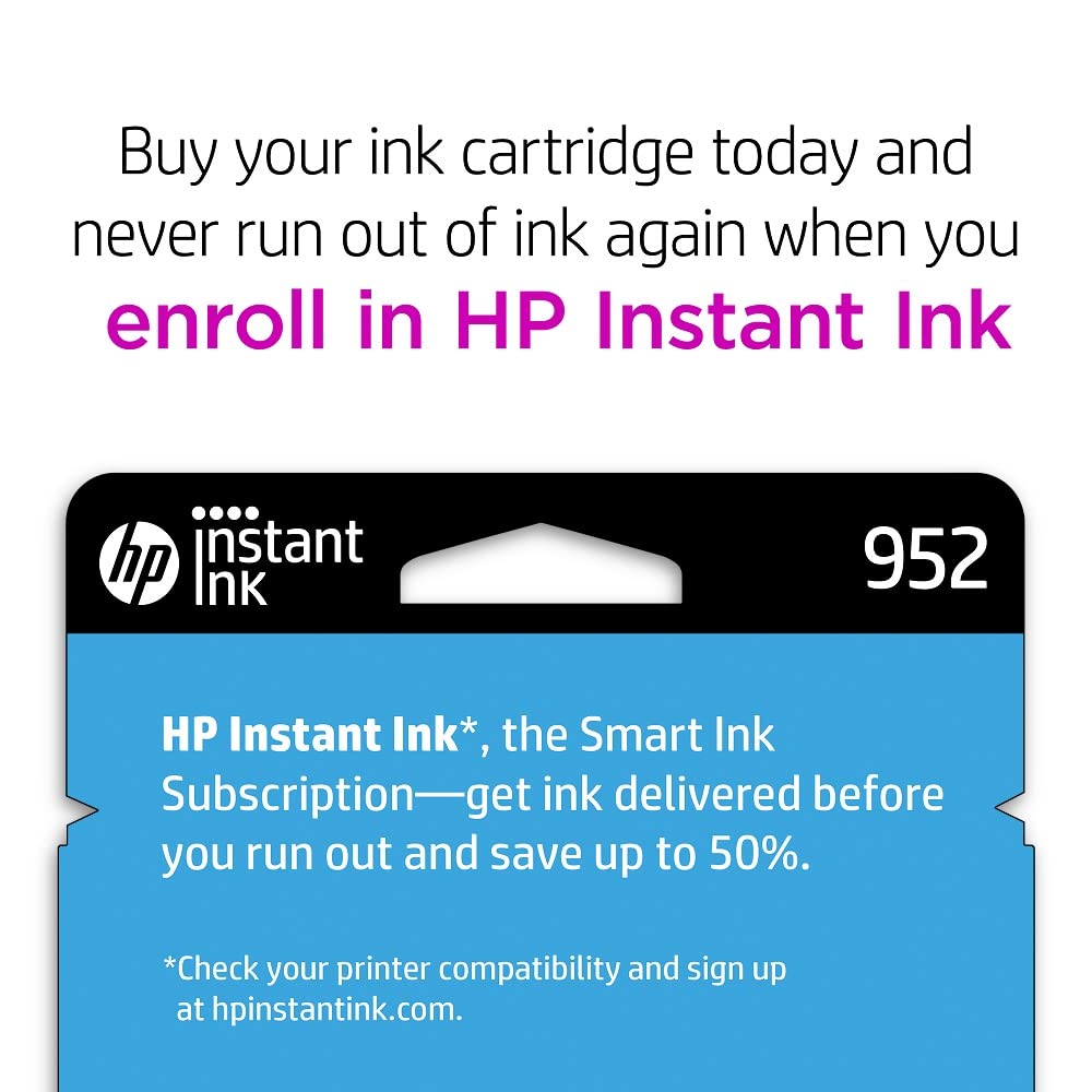 Original HP 952 Cyan, Magenta, Yellow Ink Cartridges (3-pack) | Works with HP OfficeJet 8702, HP OfficeJet Pro 7720, 7740, 8210, 8710, 8720, 8730, 8740 Series | Eligible for Instant Ink | N9K27AN