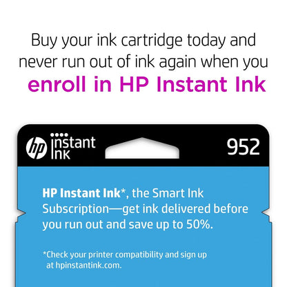 Original HP 952 Cyan, Magenta, Yellow Ink Cartridges (3-pack) | Works with HP OfficeJet 8702, HP OfficeJet Pro 7720, 7740, 8210, 8710, 8720, 8730, 8740 Series | Eligible for Instant Ink | N9K27AN