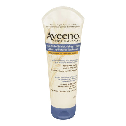 Aveeno Intense Relief Overnight Cream - Shea Butter, Colloidal Oatmeal - Dry Skin Lotion- Fragrance Free, 208 mL