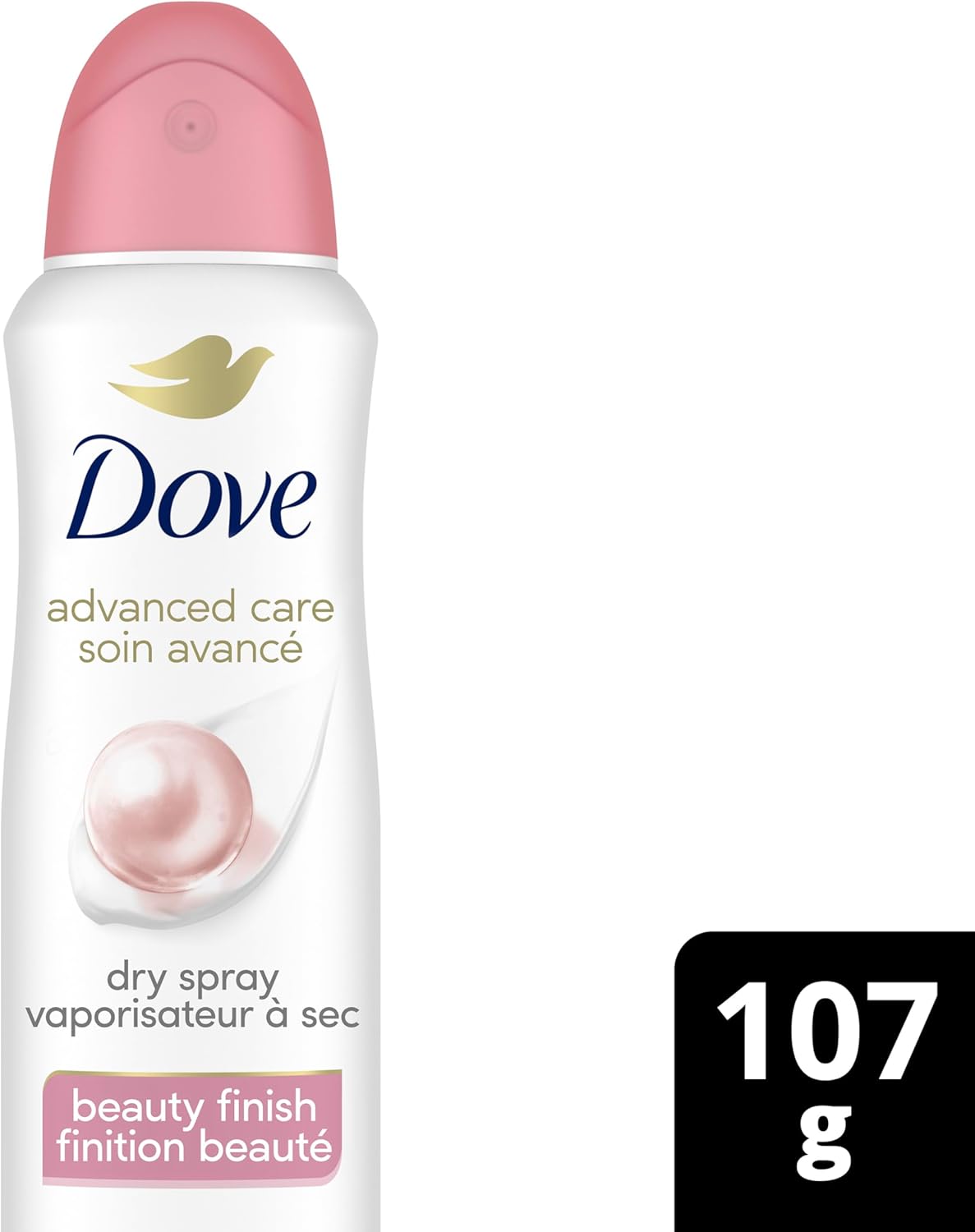 Dove Advanced Care Beauty Finish Dry Spray Antiperspirant Deodorant for Women with ¼ Moisturizers 107 g