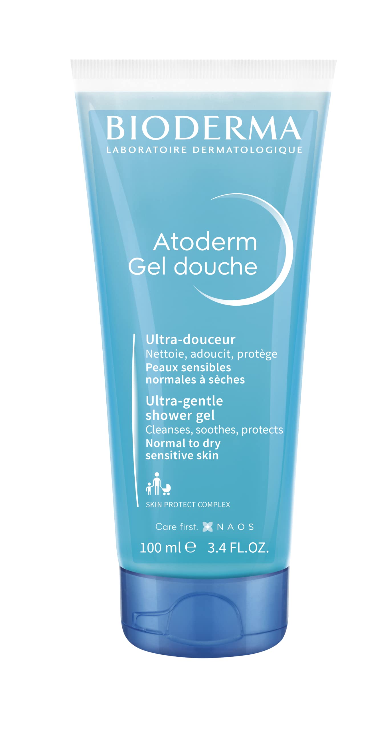 Bioderma - Atoderm Shower Gel Body Wash - Moisturizing Face and Body Cleanser for Normal to Dehydrated Sensitive Skin, 1lt