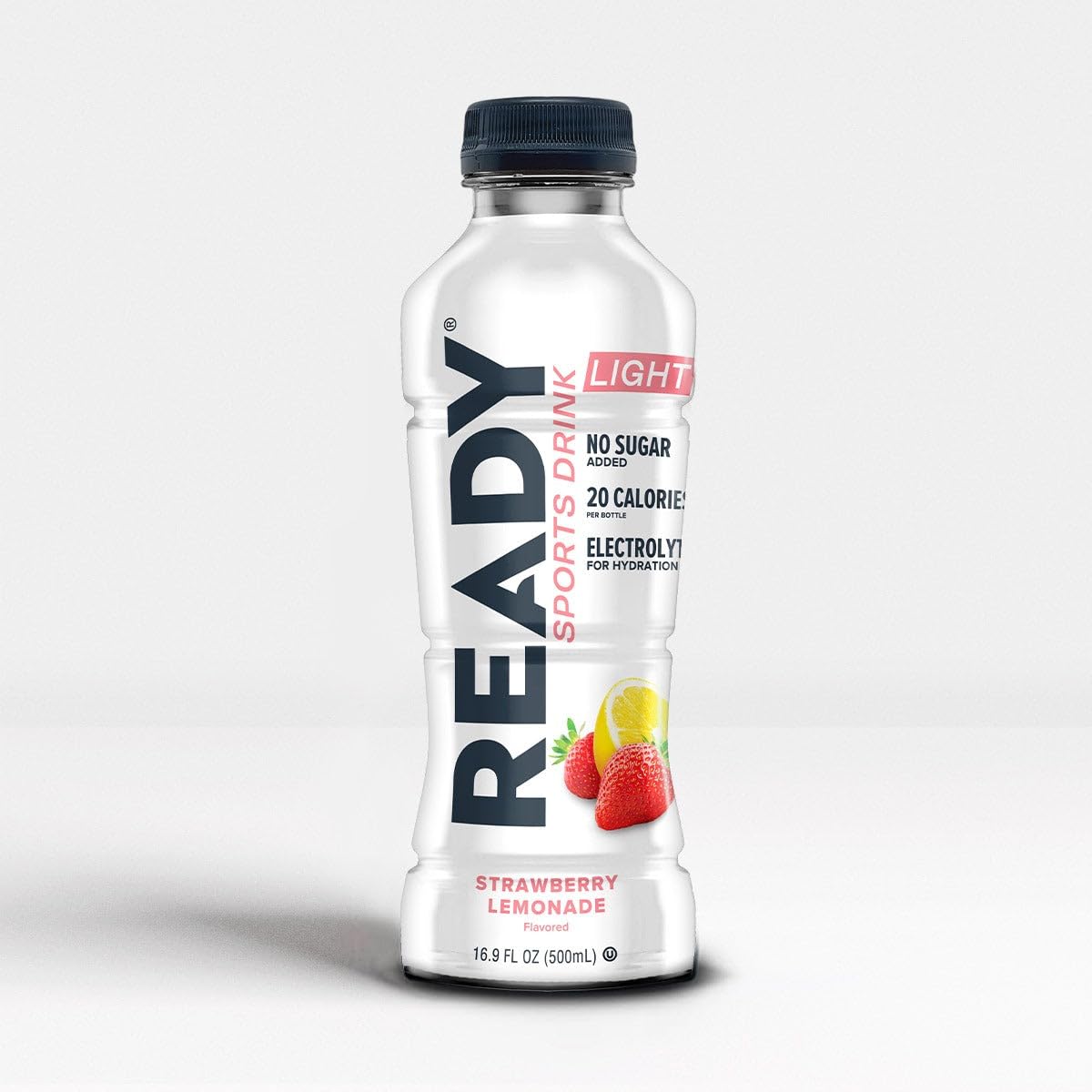Ready® Sports Drink Light, Low Calories, No Added Sugars, Real Food Carb Source for Energy, Four Electrolytes for Hydration, Super Fruits, B Vitamins, 16.9 Fluid Ounces, 12 Pack (16.9 oz, Watermelon Lemonade)