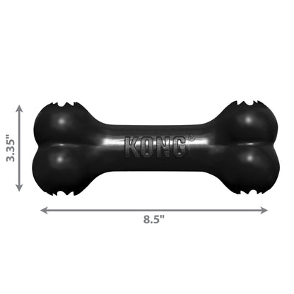 KONG Extreme Goodie Bone™ - Durable Rubber Dog Bone for Power Chewers, Black - For Medium Dogs