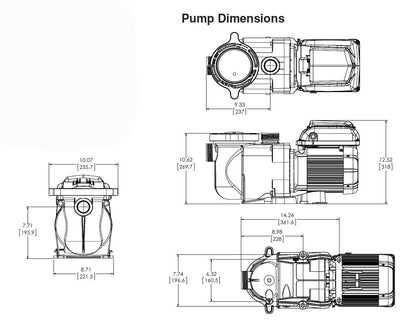 Pentair 342001 SuperFlo VS Variable Speed Pool Pump, 1 1/2 Horsepower, 115/208-230 Volt, 1 Phase - Energy Star Certified