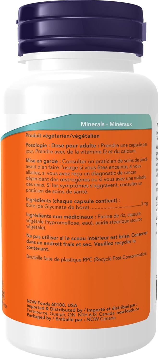 Now Foods Boron (Glycinate) 3mg 100vcap