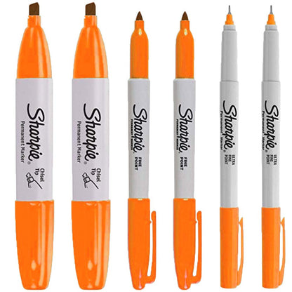 Sharpie Permanent Markers Variety Pack, Featuring Fine, Ultra-Fine, and Chisel-Point Markers, Black, 6 Count