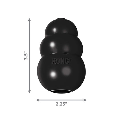 KONG Extreme - Durable Rubber Chew Toy for Power Chewers, Black - For Extra Large Dogs