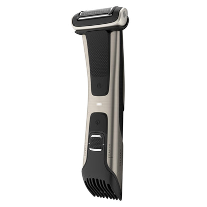 Philips Bodygroom Body & Intimate area Trimmer, Ultimate manscaping tool, removes short, long & thick hair in a single stroke with its 4 directional pivoting head. Skin protect technology, BG7025/15